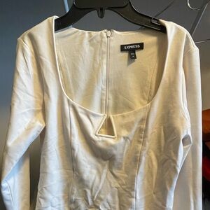 Express off-white bodysuit size medium